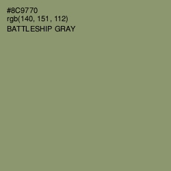 #8C9770 - Battleship Gray Color Image